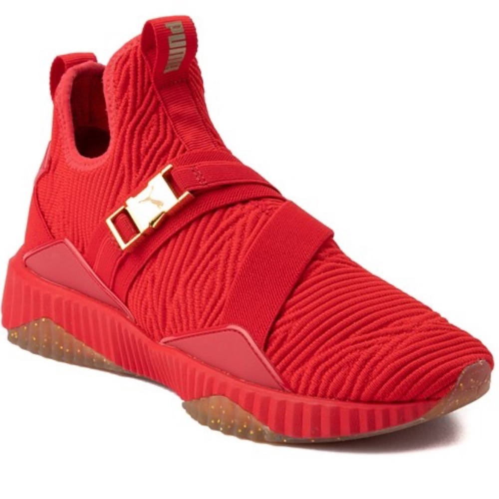 Womens Puma Defy Mid Athletic Shoe - Red size 8.5